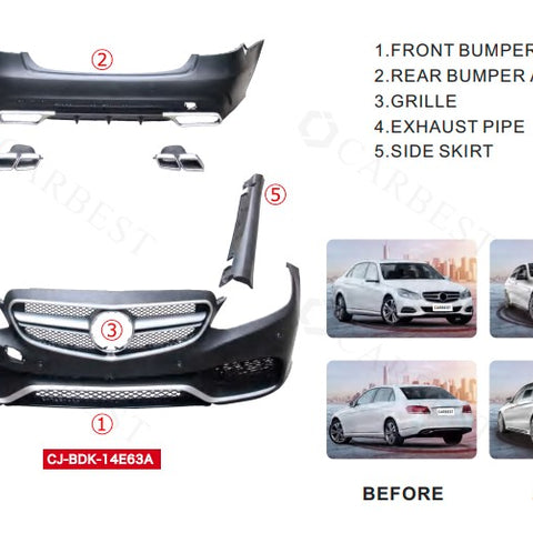 W212 E63 AMG BODY KIT FOR E-CLASS 2014-2015