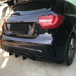 Carbon Fiber Rear Bumper Diffuser Splitters Canards for Mercedes-Benz A Class W176 A180 A200 A250 A45 AMG 2013 - 2018