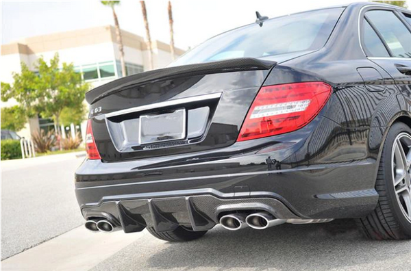 Carbon W204 Spoiler Wing for Mercedes-Benz C-Class W204 C180 C200 C250 C300 C63 AMG Sedan 4-Door 2008-2014