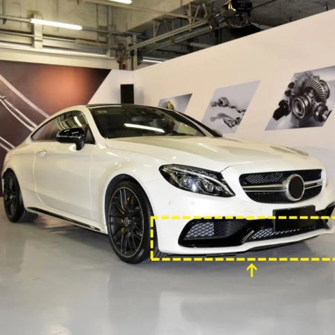 Carbon Fiber W205 C63 Car Front Splitter for Mercedes Benz C63 AMG 2-Door 2015-2019