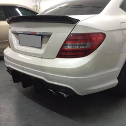 Rear Trunk Spoiler Wing Lip for Mercedes-Benz C-Class W204 C180 C200 C250 C300 C63 AMG Coupe 2008 - 2014 Carbon Fiber
