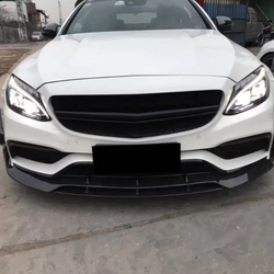 Carbon Fiber W205 Front Bumper Vents Trims for Mercede s C-Class W205 C63 AMG Coupe 2-Door 15-17