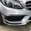 C class Carbon Fiber Front Bumper Vent Trims for Mercedes Benz W205 C300 C350 C200 2014-2017