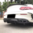 Rear Bumper Vents Carbon Fiber Exterior Trims for Mercedes W205 C63 AMG Coupe 15-17