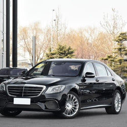 For Mercedes-Benz S Class W222 S63 S65 AMG 4-Door 2018 2019 Carbon Fiber Front Bumper Lip Spoiler Splitters