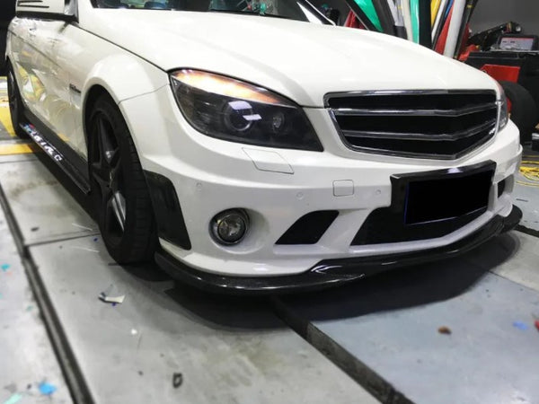 Carbon Fiber Front Lip Spoiler for Mercedes Benz W204 C63 AMG