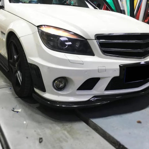 Carbon Fiber Front Lip Spoiler for Mercedes Benz W204 C63 AMG