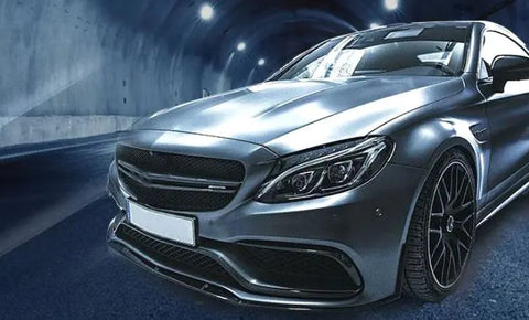 Front Bumper Lip Spoiler Splitters for Mercedes-Benz C Class W205 C205 C63 AMG Coupe 2 Door 2015 - 2019 Carbon Fiber and FRP