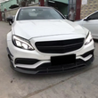Carbon Fiber W205 Front Bumper Vents Trims for Mercede s C-Class W205 C63 AMG Coupe 2-Door 15-17