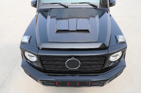 W464 G63 Car Bonnet Carbon Fiber Hood Vents for Mercedes Benz G500 G550 G63 AMG 2019