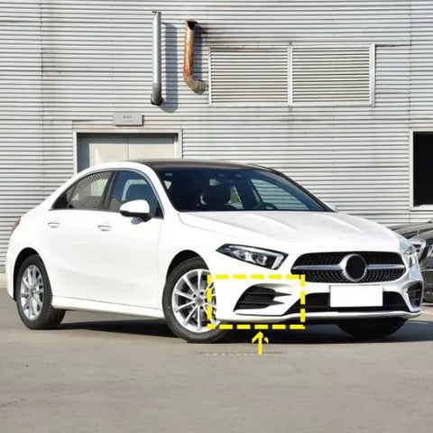 Carbon Fiber W177 V177 Front Bumper Fog Light Cover Splitter Canard for Mercedes-Benz A Class A200 A220 A250 2019 2020