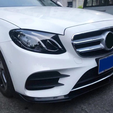 Carbon Fiber W213 Sport Car Front Spoiler for Mercedes Benz E300 E350 E450 E43 AMG 2017-2019