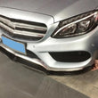 Front Bumper Lip Spoiler Splitters for Mercedes-Benz C-Class W205 C205 Coupe Sedan Sport C43 AMG 2014 - 2017 Carbon Fiber