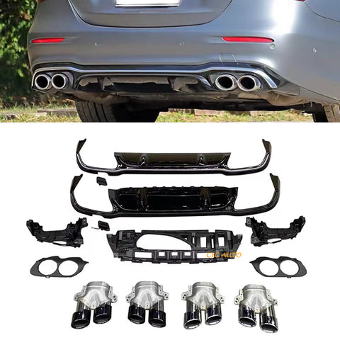 w213 E63S Rear diffuser for Sport Sedan 2020+