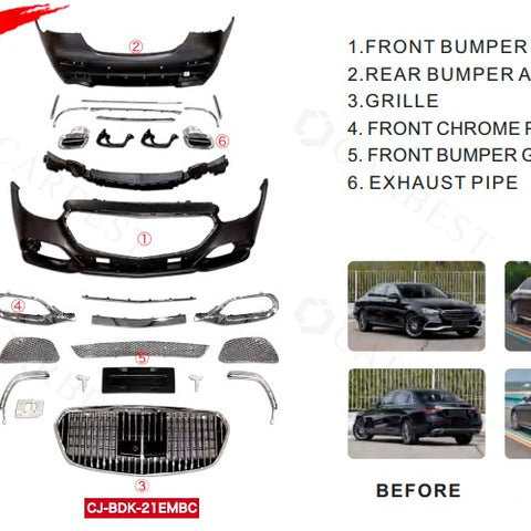 W213 BODY KIT UPGRADE TO W222 2018 MAYBACH FOR E-CLASS 2021